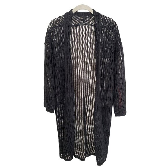Jarbo Crochet Open Knit Linen Cardigan - Picture 1 of 4